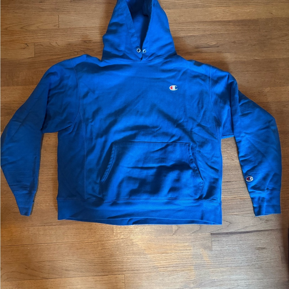 Champion Reverse Weave Blue Men's Hoodie